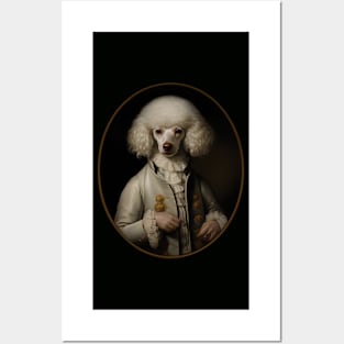 Victorian Noble Poodle - Oil Painting Style Posters and Art